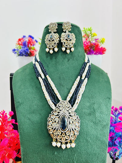 Jadau Kundan Necklace Set (Beads)