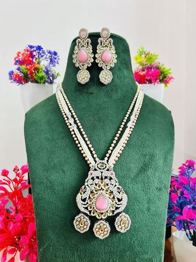 Jadau Kundan Necklace Set (Beads)