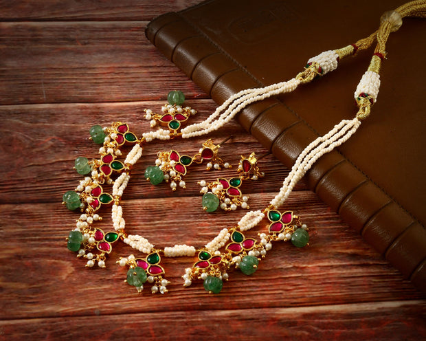 jadau kumdan necklace