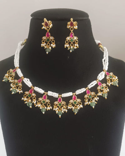 Red Amita Polki chokar perfect for every women
