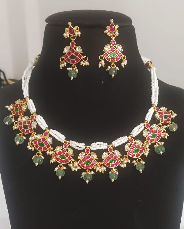Red Amita Polki chokar perfect for every women